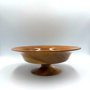 Vintage Oregon Myrtlewood Pedestal‎ 10" Bowl
